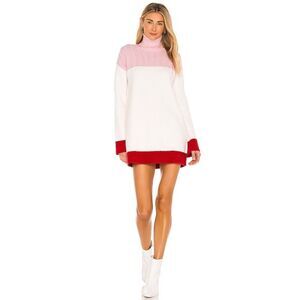 Lovers & Friends Women's Kane Sweater Dress in Pink‎ & Red Size S